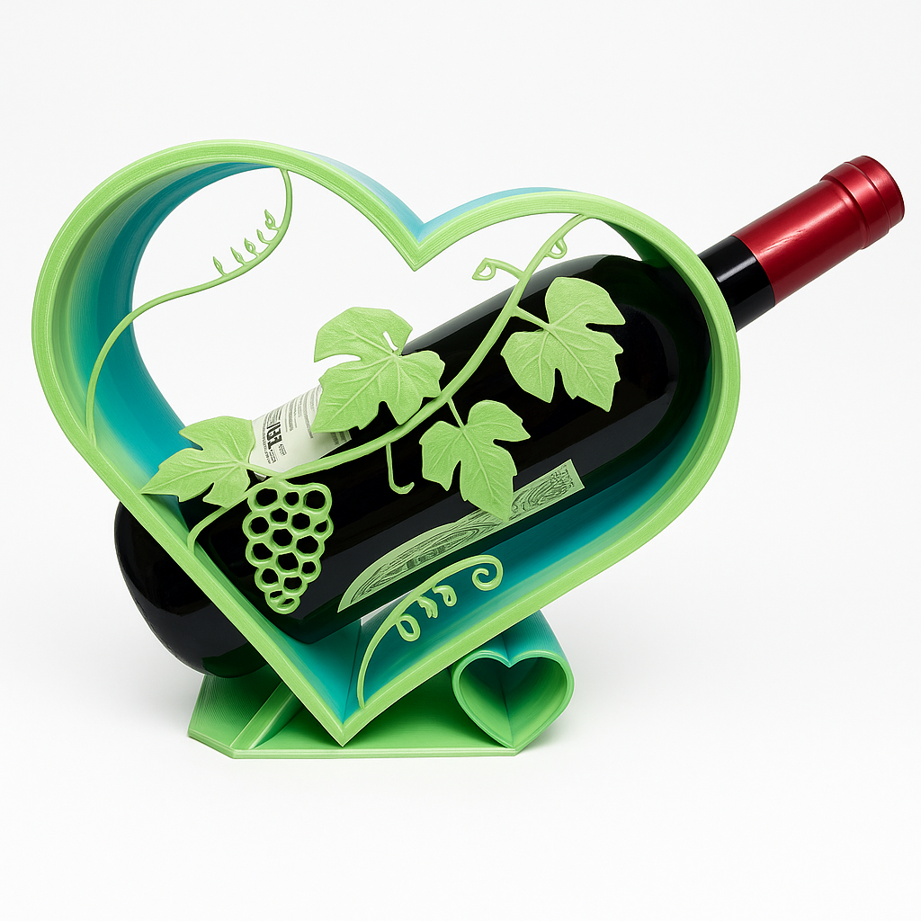 Suporte de Garrafa de Vinho em Impressão 3D – Design Moderno | EL3D Creations