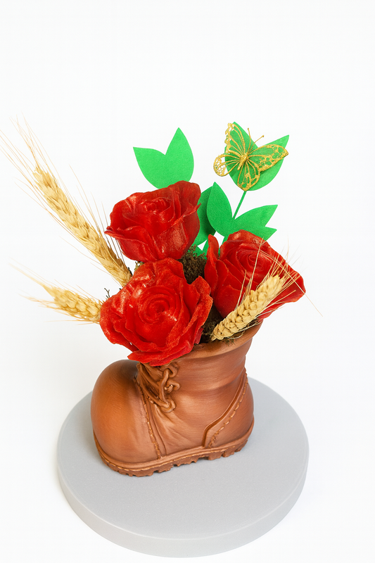 Vaso Decorativo em formato de Bota - Arte Decorativa Exclusiva | EL3D Creations